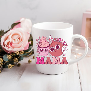Taza De Café Jolly Mama Navidades bebiendo café Mug