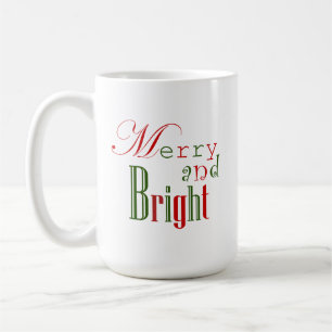 Taza De Café Jolly Merry y el café festivo brillante Mug