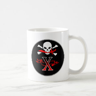 Taza De Café Jolly Roger X Monograma Inicial