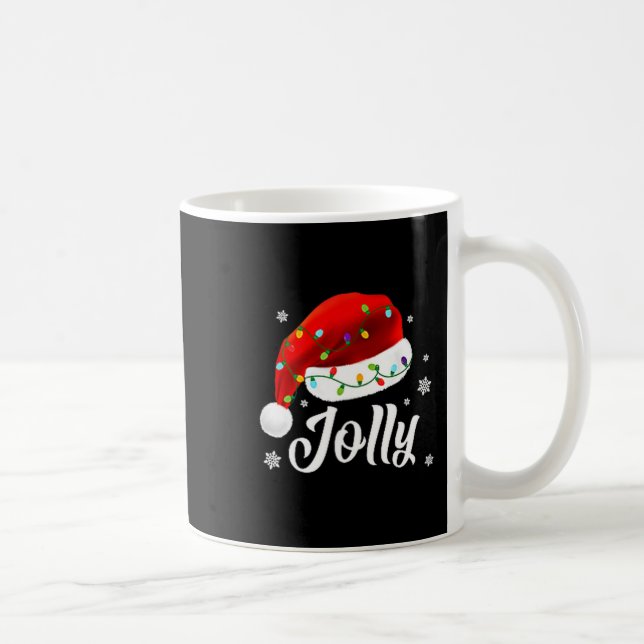 Taza De Café Jolly Subtle Minimal Christmas Funny Holiday Party (Derecha)