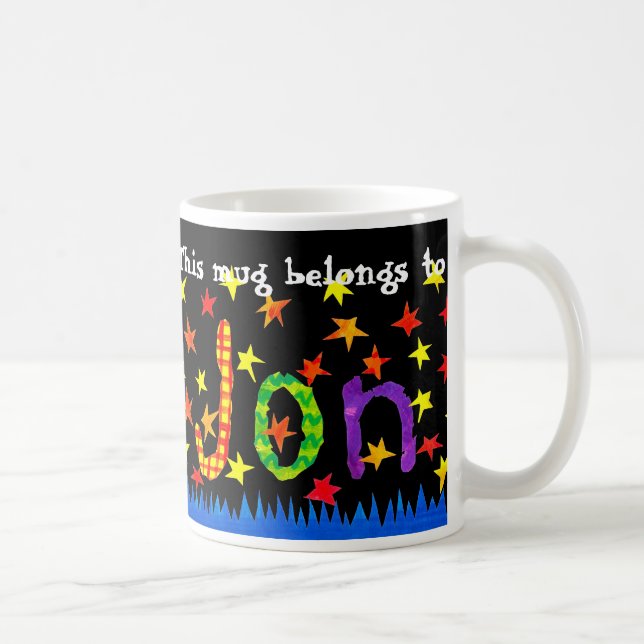 Taza De Café 'Jon' Nombre específico Mug (Derecha)