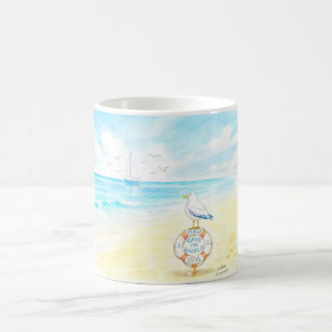Taza De Café Jon Seagull - Paz y Amor Salvan el Mundo