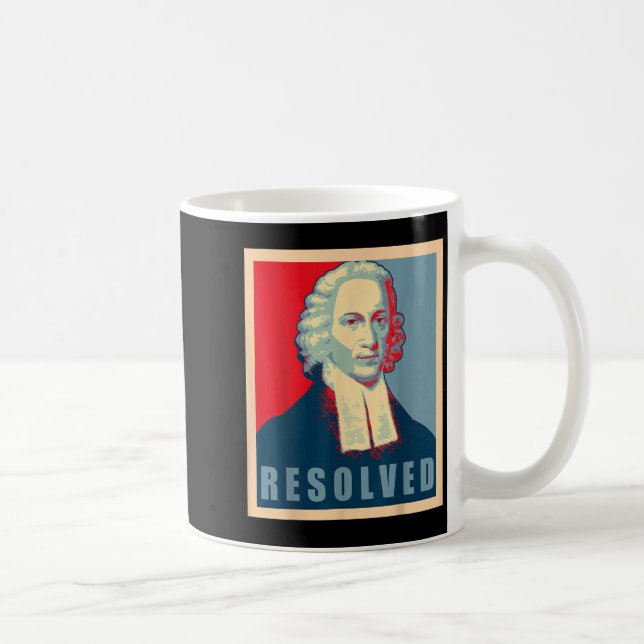 Taza De Café Jonathan Edwards Resolved Calvinist Reformed  (Derecha)