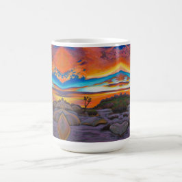 Taza De Café Joshua Tree al atardecer