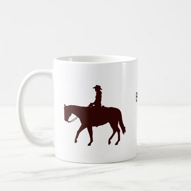 Taza De Café Joven de caballo personalizada (Izquierda)