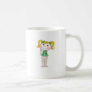 Taza De Café Joven del girl scout que guarda la promesa