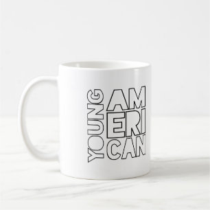Taza De Café Joven estadounidense