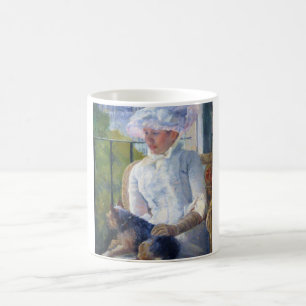 Taza De Café Joven muchacha y su perro, Mary Cassatt