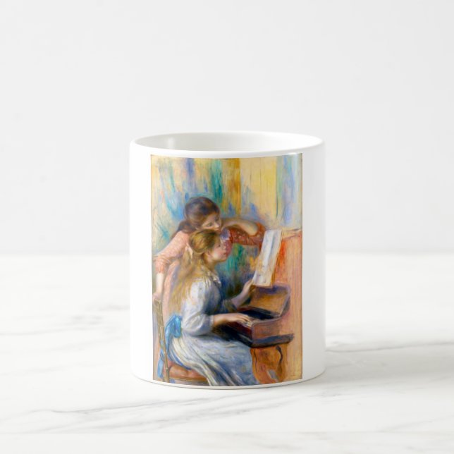 Taza De Café Jóvenes muchachas al piano, Renoir (Centro)