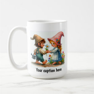 Taza De Café Jóvenes Munchkins Adorables en Ropa Vintage