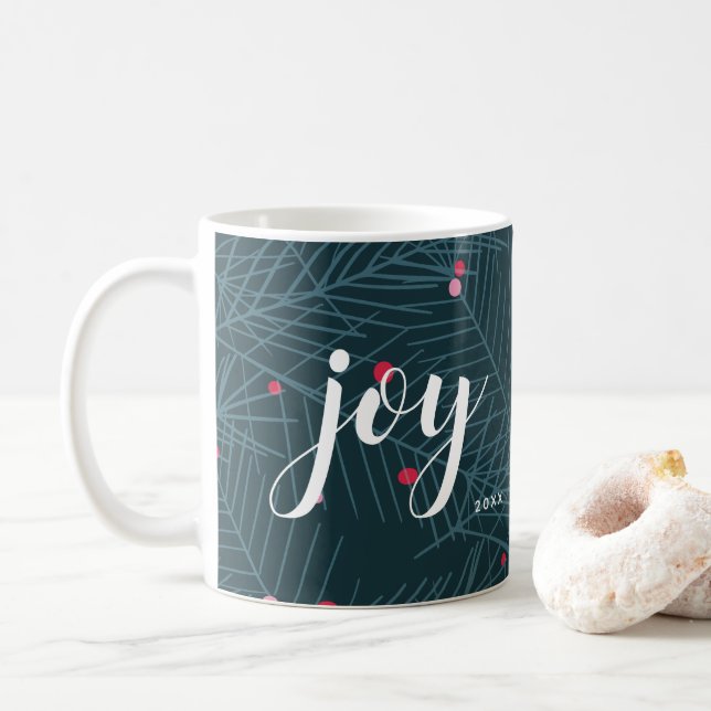 Taza De Café Joy Beautiful Navidades de vacaciones Personalizad (Con donut)