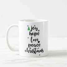 Joy Hope Love Peace Navidades Funny