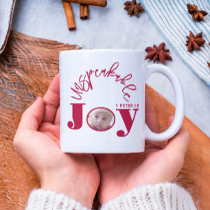 Taza De Café Joy Inspirador cristiano rojo foto moderna