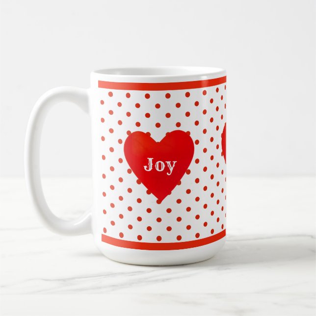 Taza De Café Joy Love Yoga Heart (Izquierda)