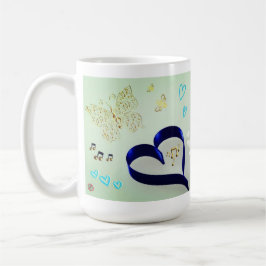 Taza De Café Joy Matters - Music Cat - Butterfly & Bees