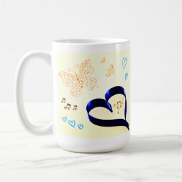 Taza De Café Joy Matters - Music Cat - Butterfly & Bees Nature