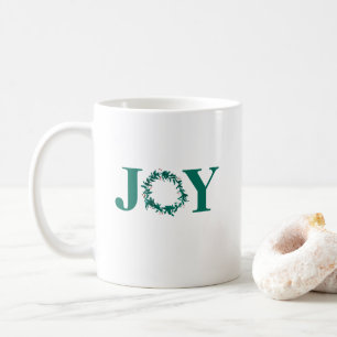 Taza De Café Joy Navidades Wreath con Berries