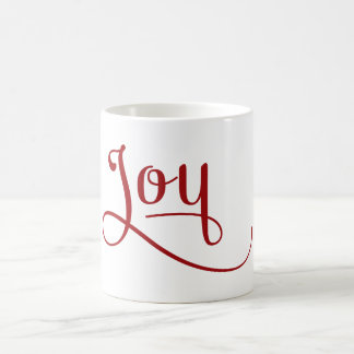 Taza De Café Joy Script Red
