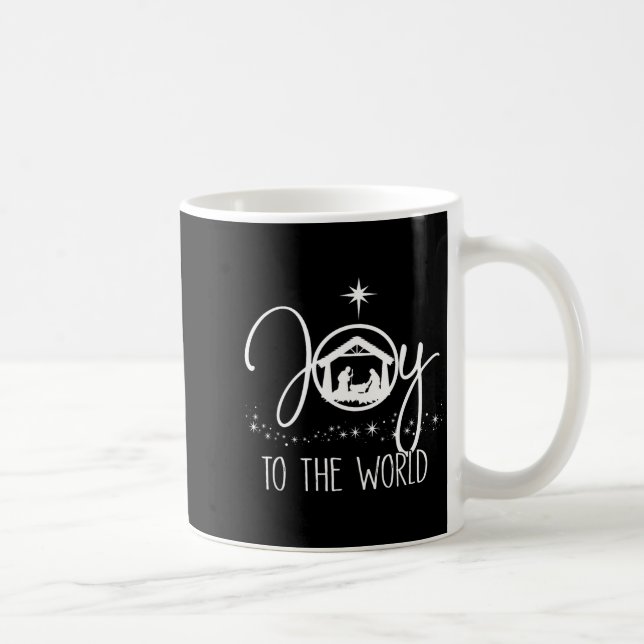 Taza De Café Joy To The World Jesus Christian Nativity Scence C (Derecha)