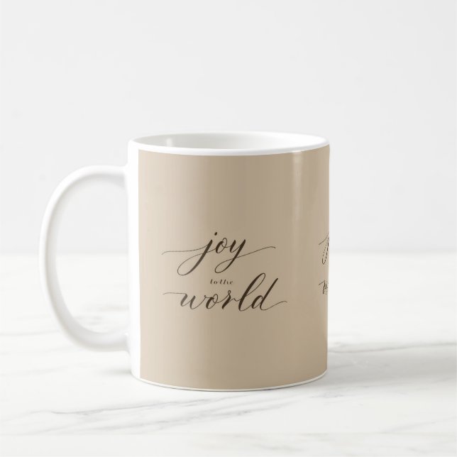 Taza De Café Joy to the World Minimal Christmas Script Mug (Izquierda)