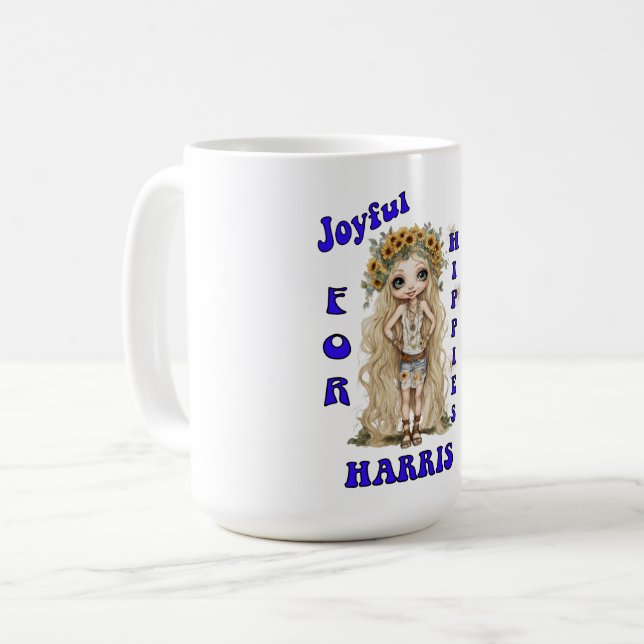 Taza De Café Joyent Kamala Harris presidente Hippie Boho (Anverso izquierdo)