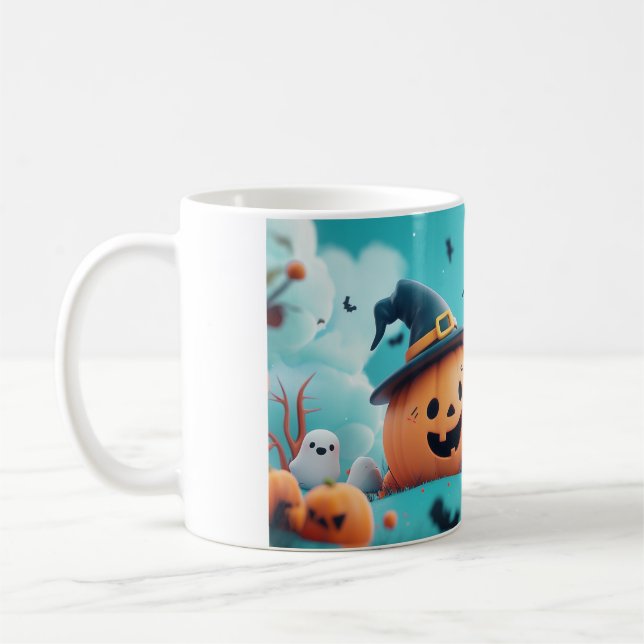 Taza De Café 🎃 Joyeuse Citrouille d'Halloween (Izquierda)