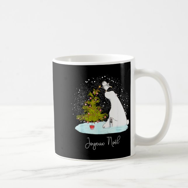 Taza De Café Joyeux Noël - Cute Lar Bear Penguin Christmas  (Derecha)