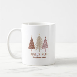 Taza De Café Joyeux Noel navidad Árboles navideños Personalizad