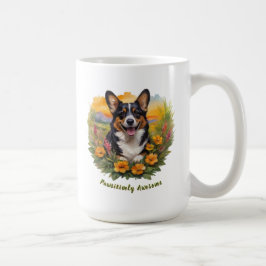 Taza De Café Joyful Black Corgi