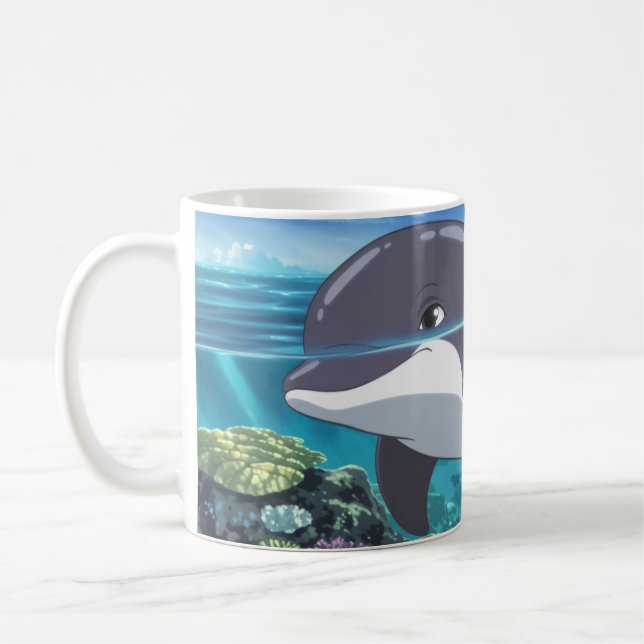 Taza De Café Joyful Dolphin Splash Mug (Izquierda)