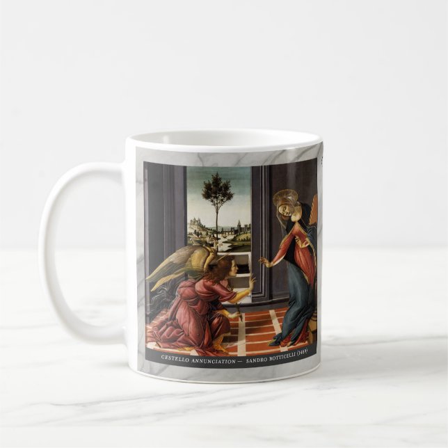 Taza De Café Joyful Mysteries of the Rosary #1: Annunciation (Izquierda)