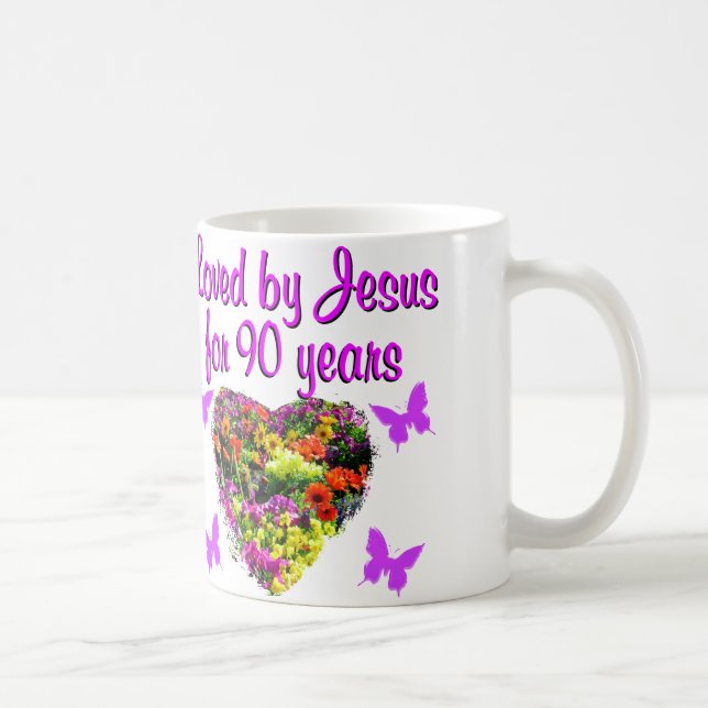 TAZA DE CAFÉ JOYOUS DE 90 AÑOS (Derecha)