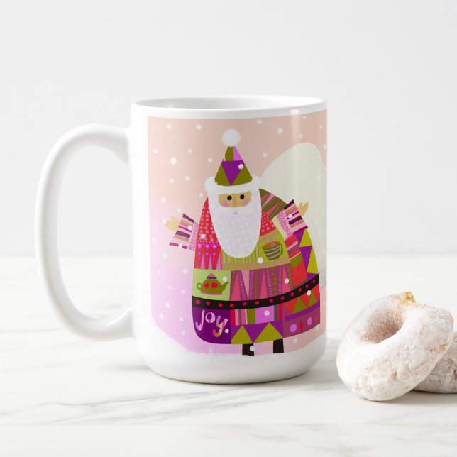 Taza De Café Joyous Santa Mug (Con donut)