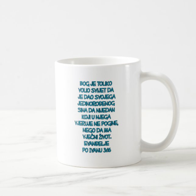 Taza De Café Juan 3:16 Croata (Derecha)