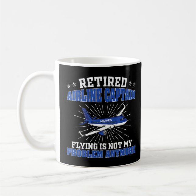 Taza De Café Jubilación De Aviación De La Línea Aérea De Piloto (Izquierda)