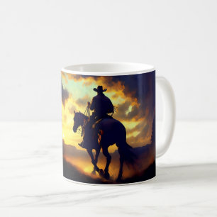 Taza De Café Jubilación de Cowboy Sunset