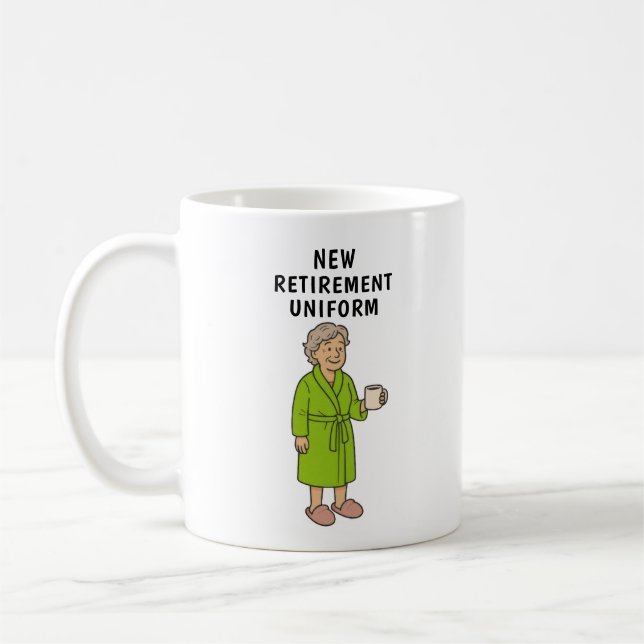 Taza De Café Jubilación de Dama Divertida (Izquierda)