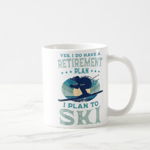 Taza De Café Jubilación de esquí alpino de descenso retirado