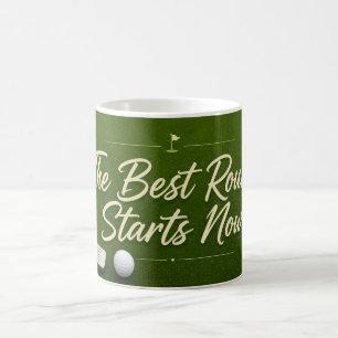 Taza De Café Jubilación de golf con tema verde