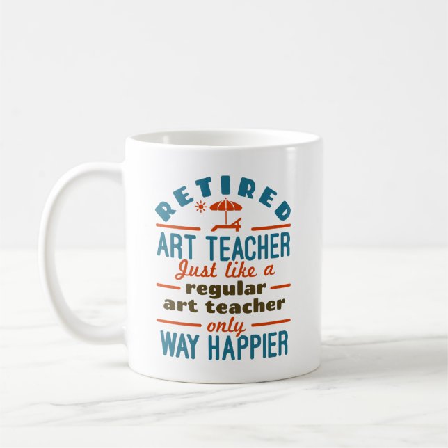 Taza De Café Jubilación de Maestros de Arte Jubilado Funny (Izquierda)