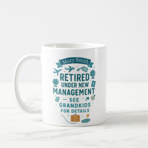 Taza De Café Jubilación de Personalizable juguetón de viaje de 