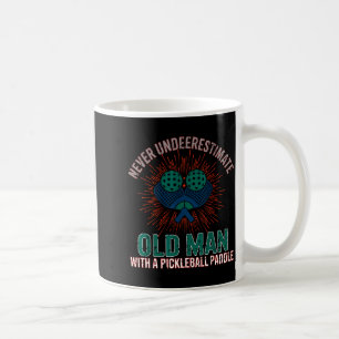 Taza De Café Jubilación de pickleball retro vintage divertida p