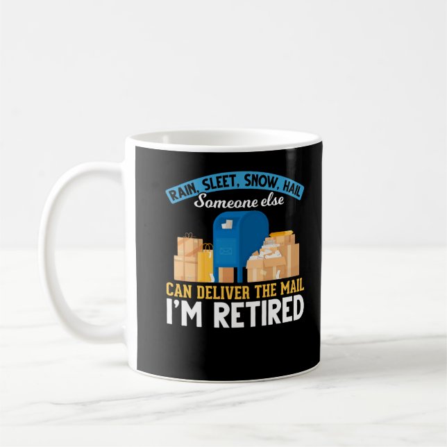 Taza De Café Jubilación de trabajador postal de Mailman retirad (Izquierda)