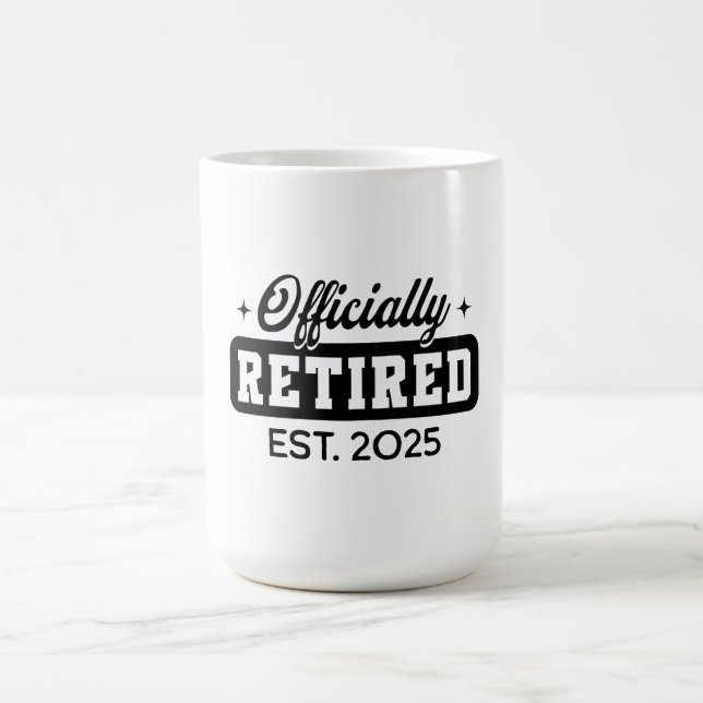 Taza De Café Jubilación divertida de la antigüedad 2025 (Centro)