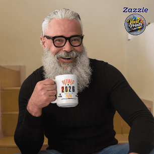 Taza De Café Jubilación Divertida Personalizada Retro Jubilado