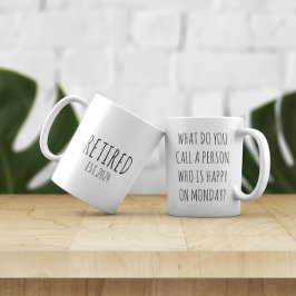 Taza De Café jubilación divertida, regalo de jubilación feliz