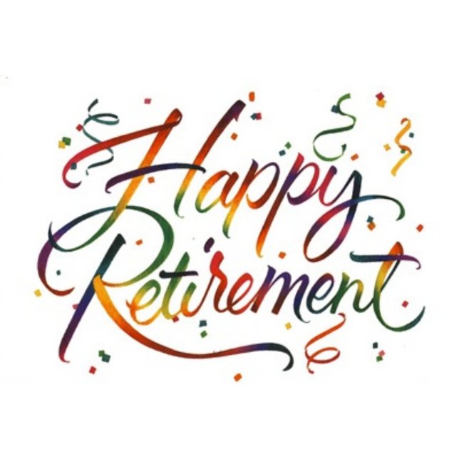 Taza De Café Jubilación feliz (Watercolor painting of the words "Happy Retirement" in a colorful, festive style!)
