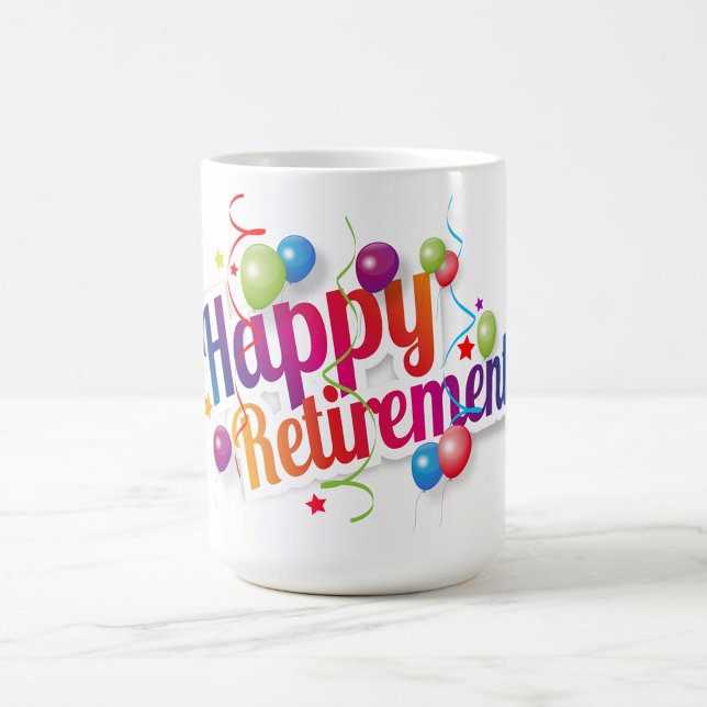 Taza De Café Jubilación feliz (Happy Retirement Colorful Letters Coffee Mug!)