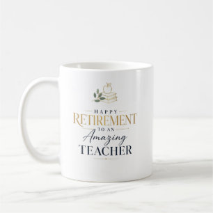 Taza De Café Jubilación Feliz Profesor Nombre Personalizado