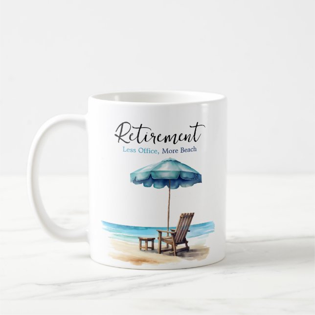 Taza De Café Jubilación, menos oficina, más playa (Izquierda)